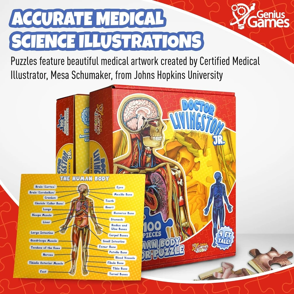 Genius Games Kid's Human Body Floor Puzzle