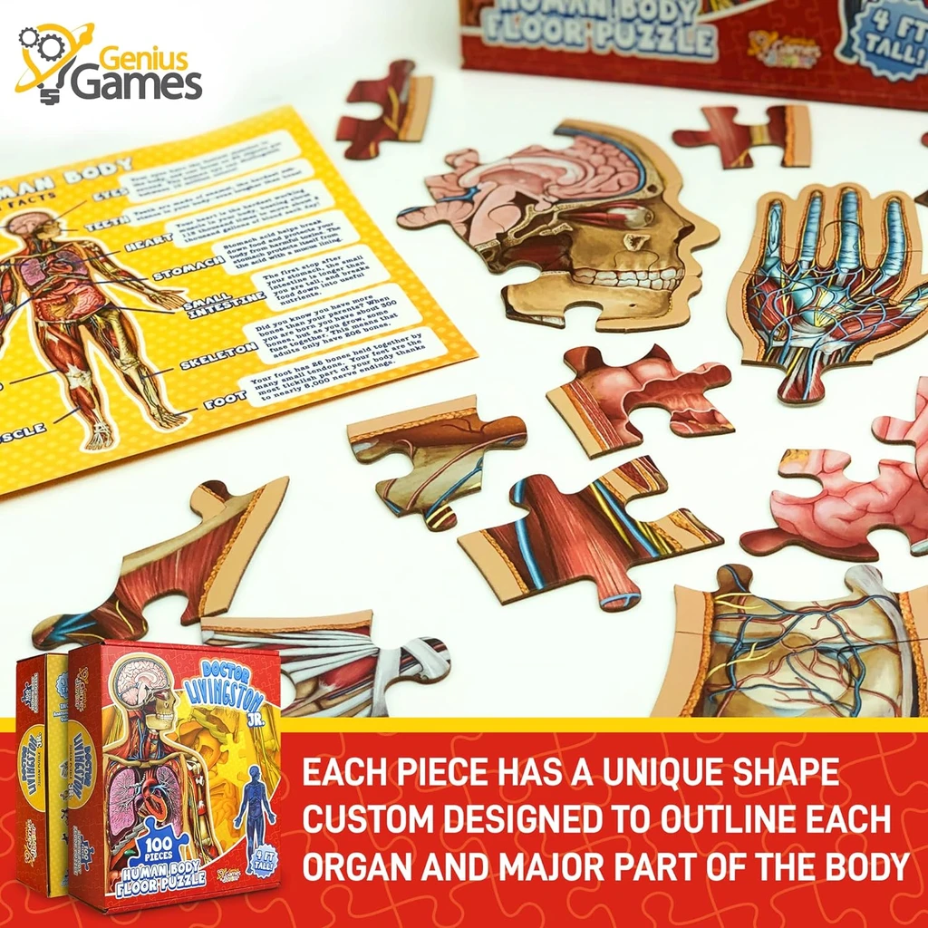 Genius Games Kid's Human Body Floor Puzzle