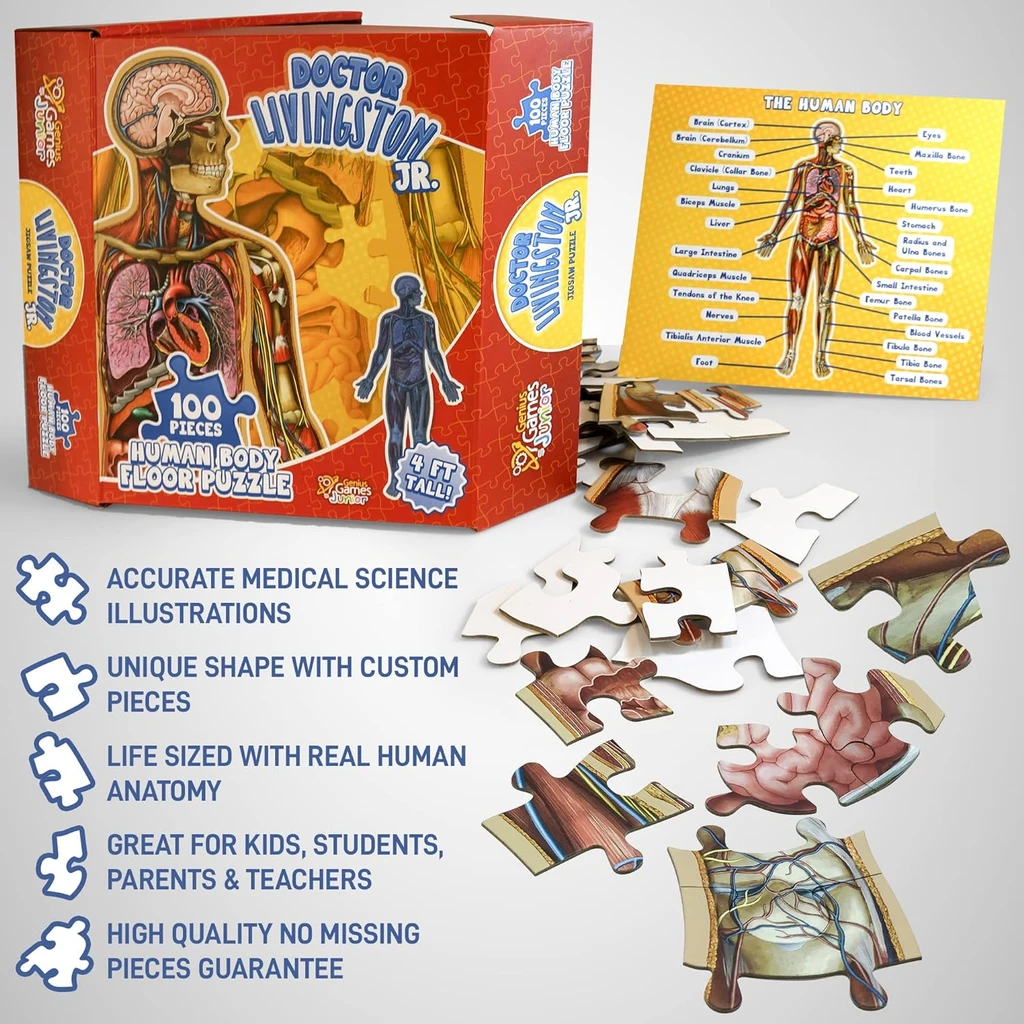 Genius Games Kid's Human Body Floor Puzzle