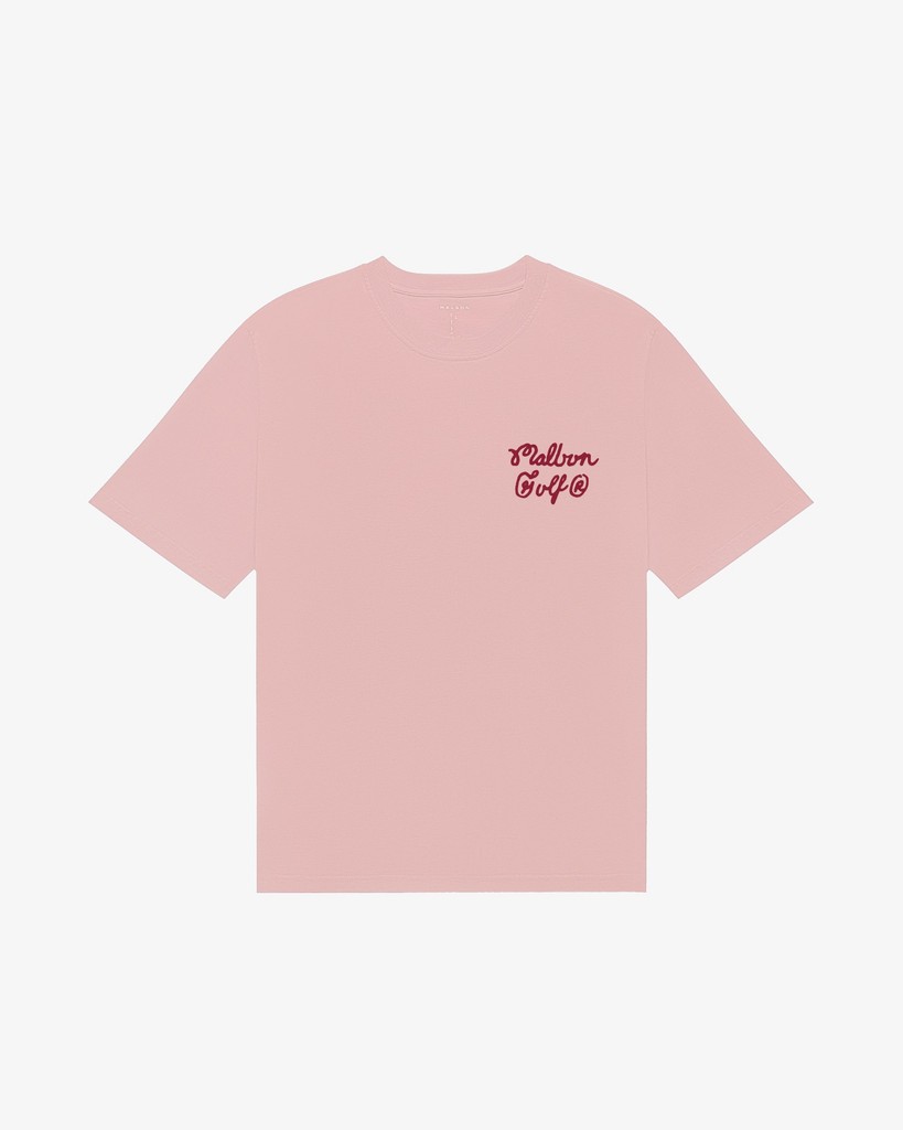Tシャツ・カットソー Malbon Golf Wiz Collection Short Sleeve T-Shirt PINK M3323PR Malbon Golf T-Shirt - Two Man Scramble Tee - Pink SU25