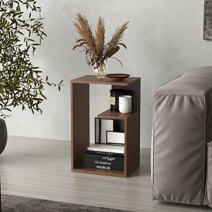 Tuhome Furniture High 3-Tier Shelf Side Table