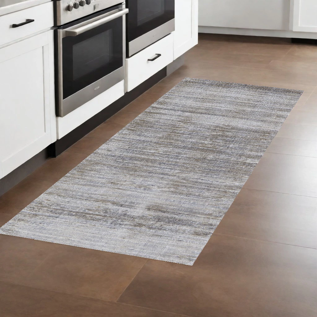 HomeRoots Abstract Power Loom Runner Rug
