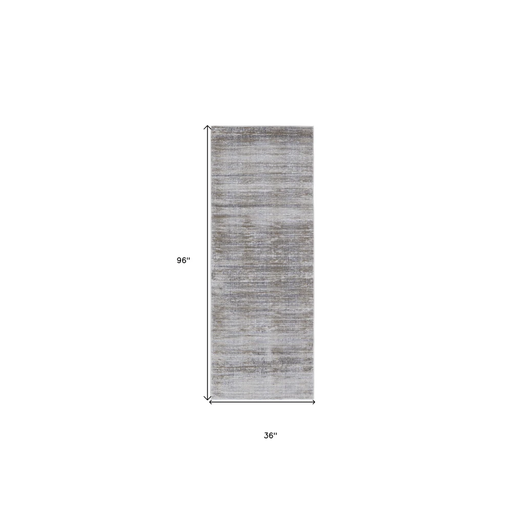 HomeRoots Abstract Power Loom Runner Rug
