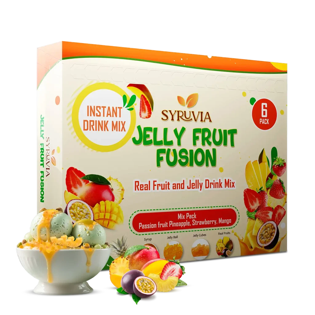Syruvia Jelly Ball Drink Mix(Passionfruit, Pineapple, Strawberry, And Mango)