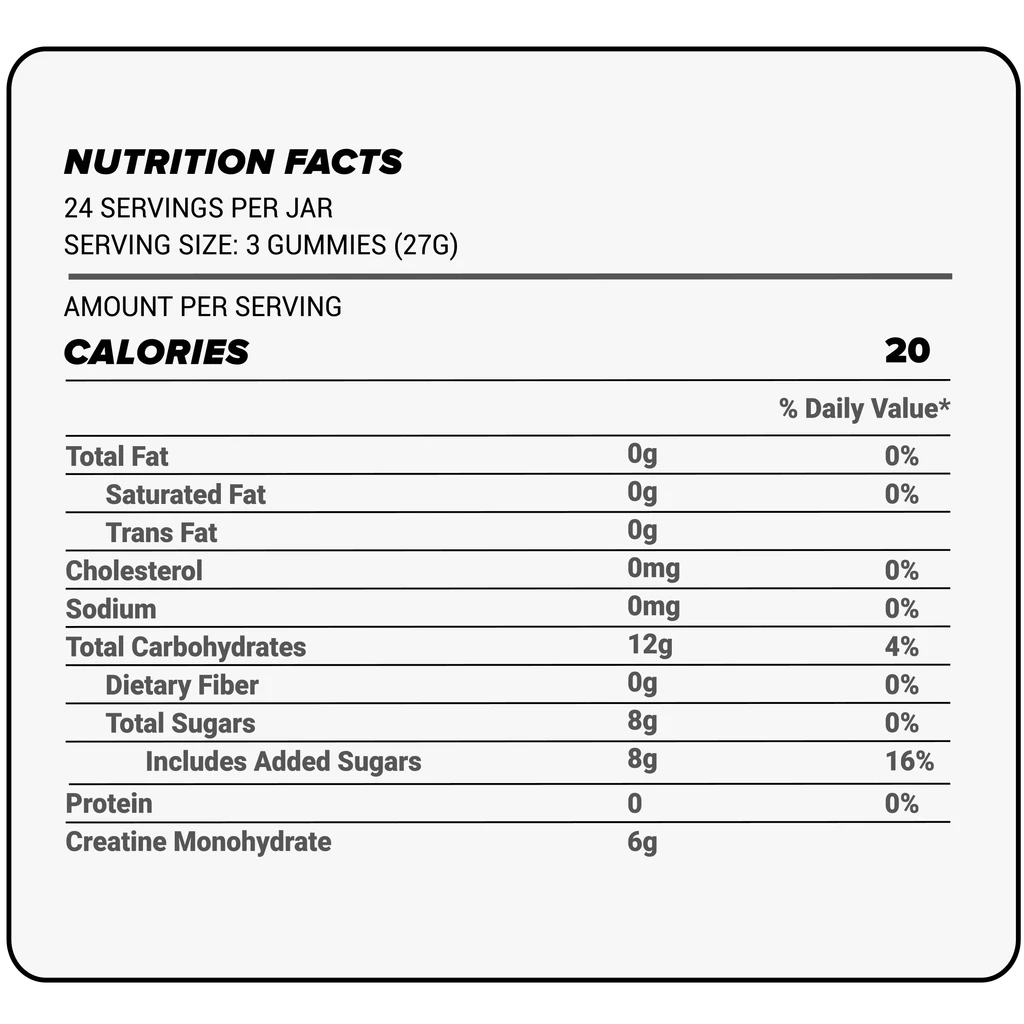 Bounce Nutrition Creatine Gummies - Sour Series