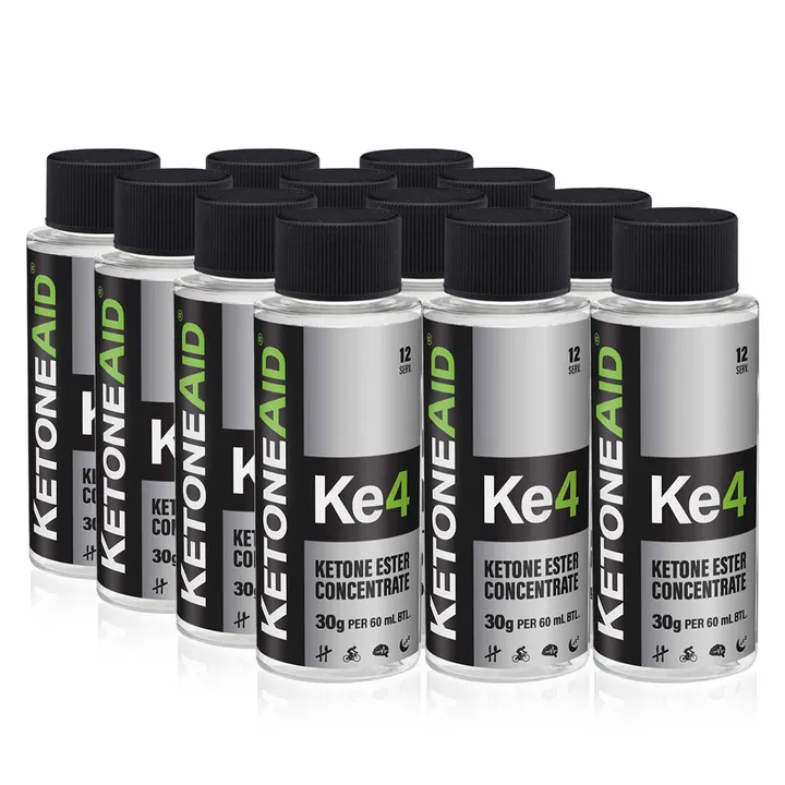 KetoneAid KetoneAid Ke4 Concentrate | 30g (12 serv.) Ketone Ester per btl. 12 Pack |  Superfuel for Brain + Body | Suppress Appetite + Fast Recovery | No Crash | No Other Ketone Comes Close