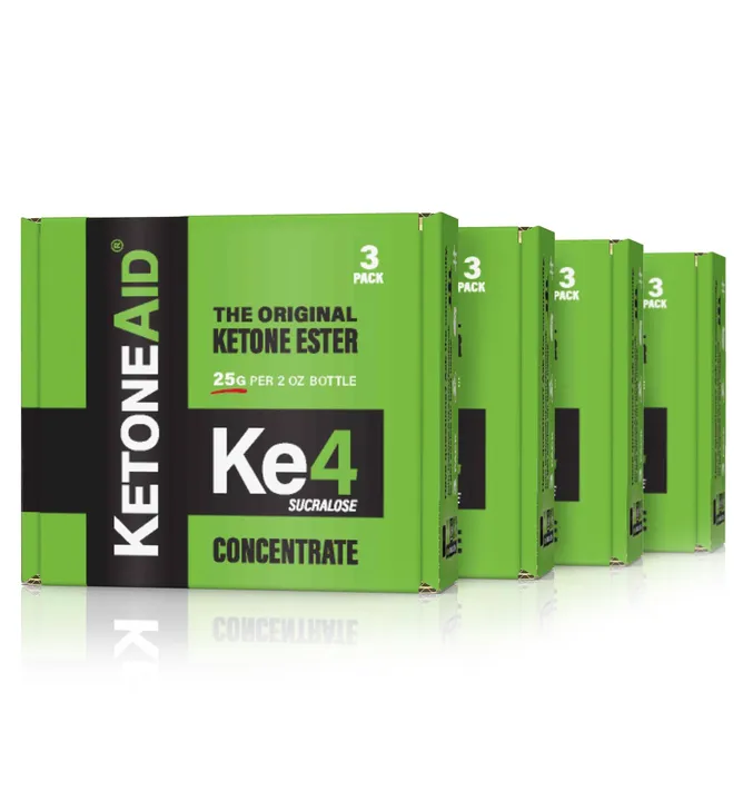 KetoneAid KetoneAid Ke4 Concentrate | 25g (10 serv.) Ketone Ester per btl. 12 Pack |  Sweetened with Sucralose | Superfuel for Brain + Body | Suppress Appetite + Fast Recovery | No Crash | No Other Ketone Comes Close