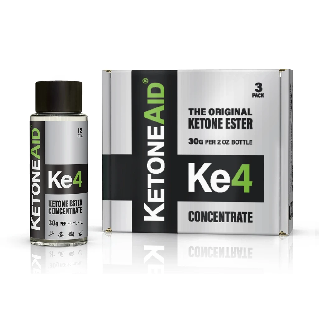 KetoneAid KetoneAid Ke4 Concentrate | 30g (12 serv.) Ketone Ester per btl. 3 Pack |  Superfuel for Brain + Body | Suppress Appetite + Fast Recovery | No Crash | No Other Ketone Comes Close