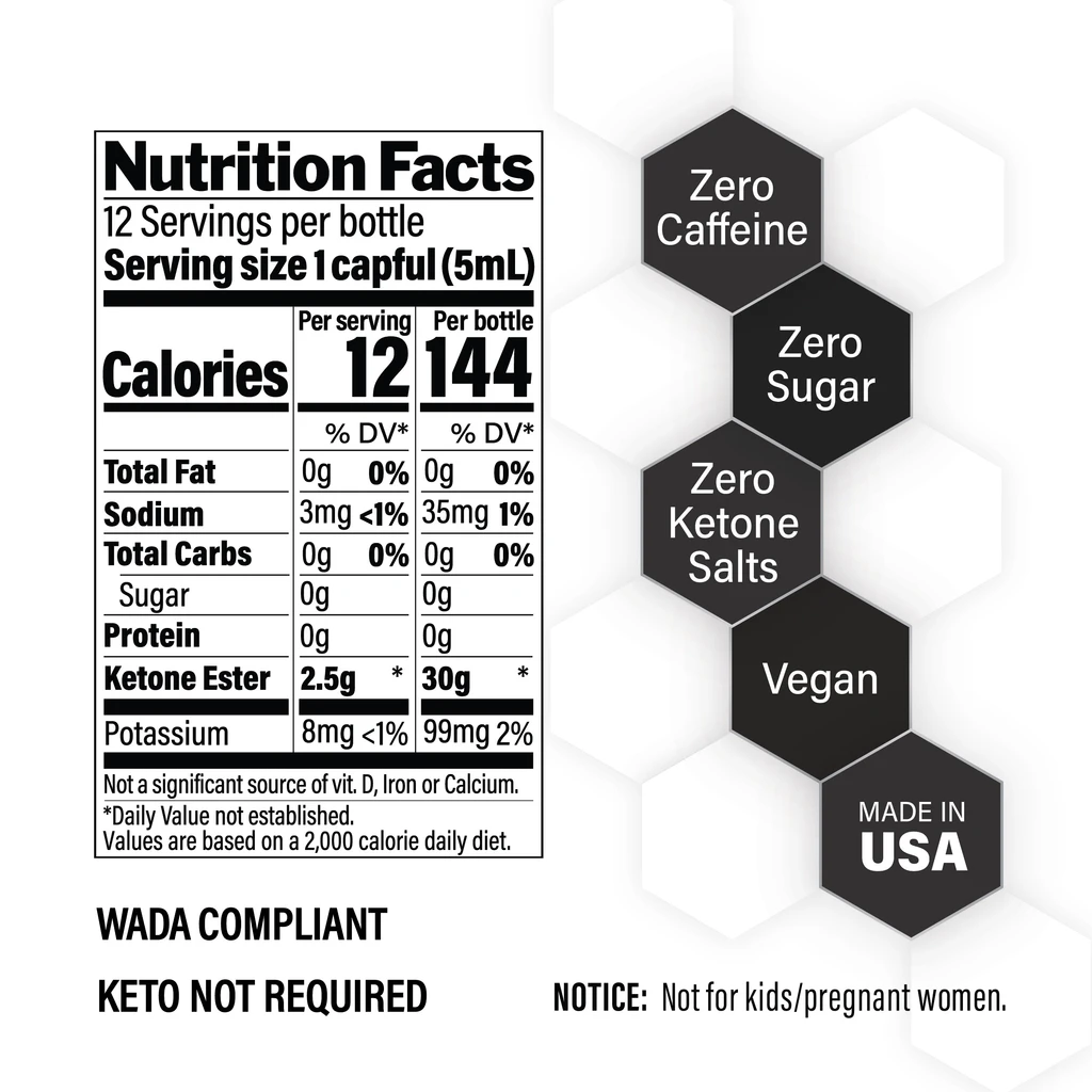KetoneAid KetoneAid Ke4 Concentrate | 30g (12 serv.) Ketone Ester per btl. 3 Pack |  Superfuel for Brain + Body | Suppress Appetite + Fast Recovery | No Crash | No Other Ketone Comes Close