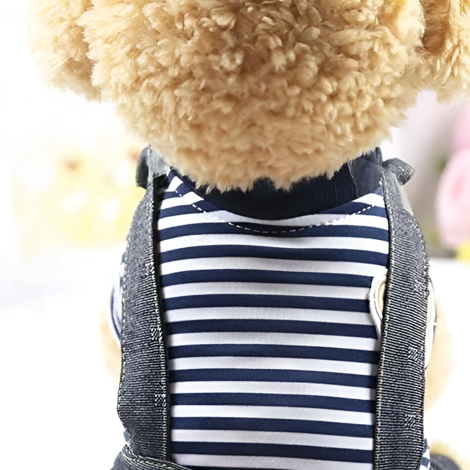 Dog Hugs Cat Denim Four-Legged Pet Dog Clothes