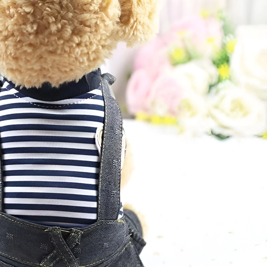 Dog Hugs Cat Denim Four-Legged Pet Dog Clothes
