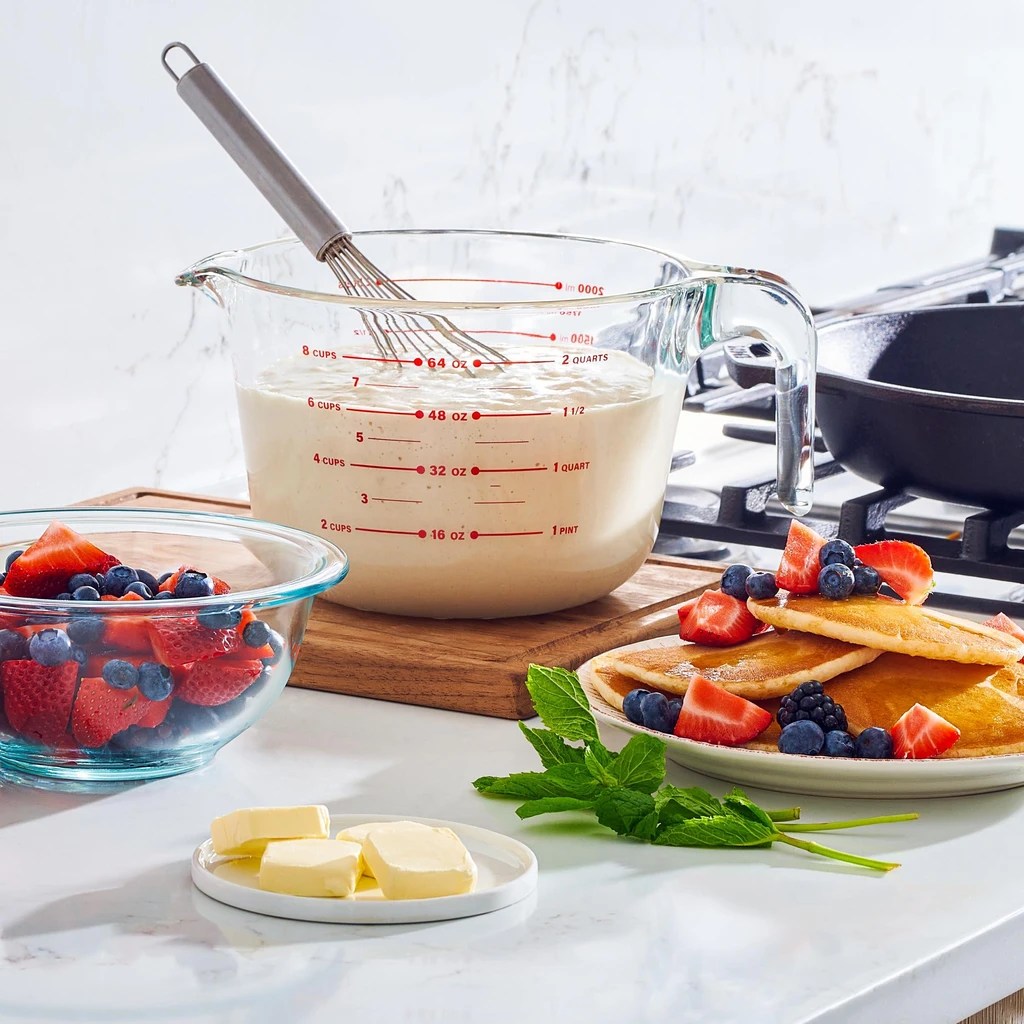 Le'raze Decor Glass Measuring Cup – Kitchen Mixing Bowl & Liquid Measure