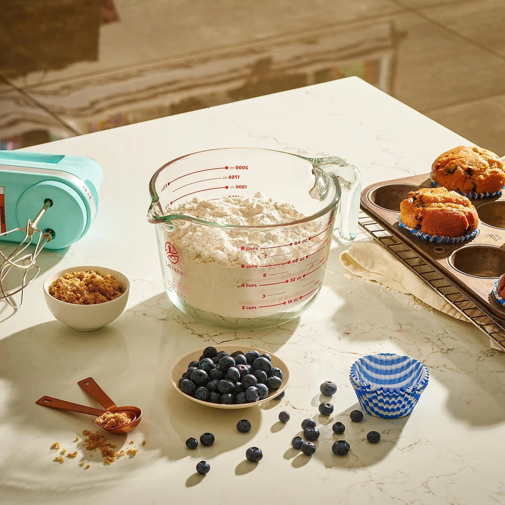 Le'raze Decor Glass Measuring Cup – Kitchen Mixing Bowl & Liquid Measure