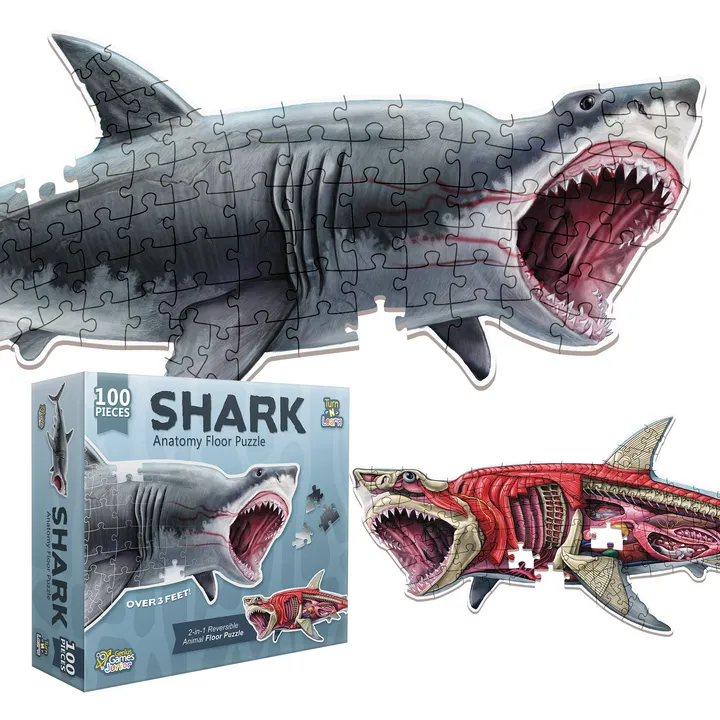 Genius Games Shark Animal Anatomy Floor Puzzle