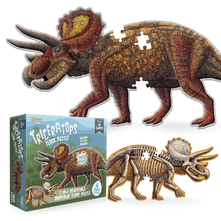 Genius Games Triceratops Dinosaur Jigsaw Puzzle