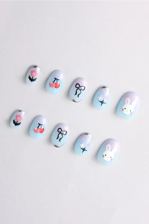 Never Have I Ever Shop XO Bunny Press-on Nails