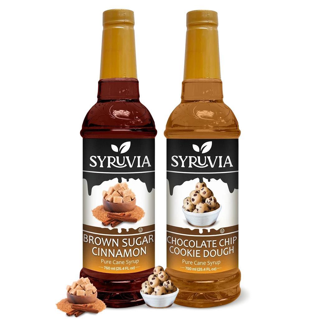 Syruvia Variety Pack, Brown Sugar Cinnamon, Chocolate Chip Cookie Dough Coffee