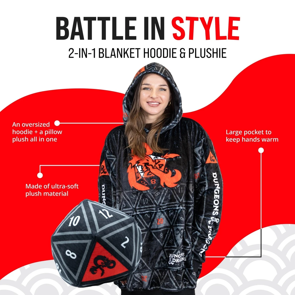 Snugible HASBRO Dungeons & Dragons Snugible | Blanket Hoodie & Pillow