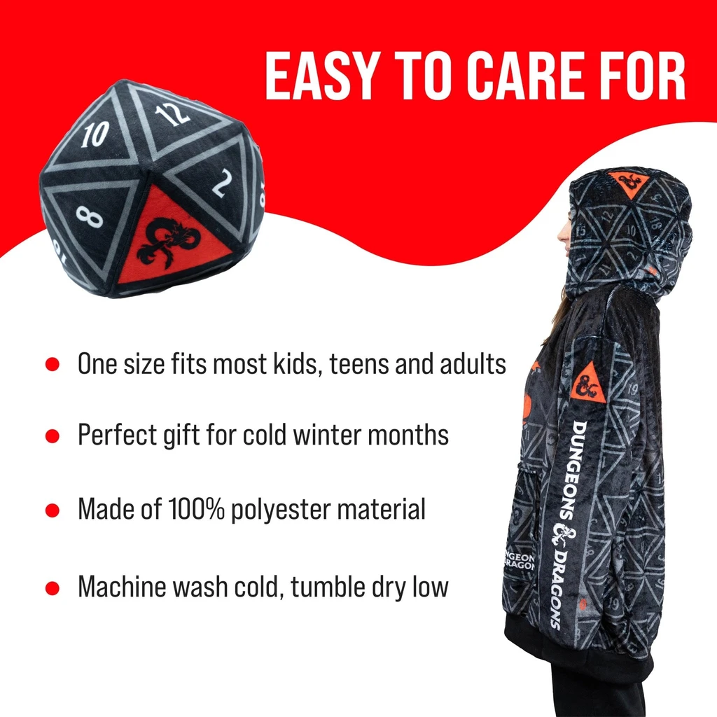 Snugible HASBRO Dungeons & Dragons Snugible | Blanket Hoodie & Pillow
