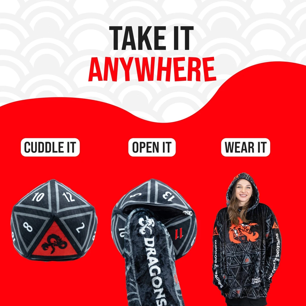 Snugible HASBRO Dungeons & Dragons Snugible | Blanket Hoodie & Pillow