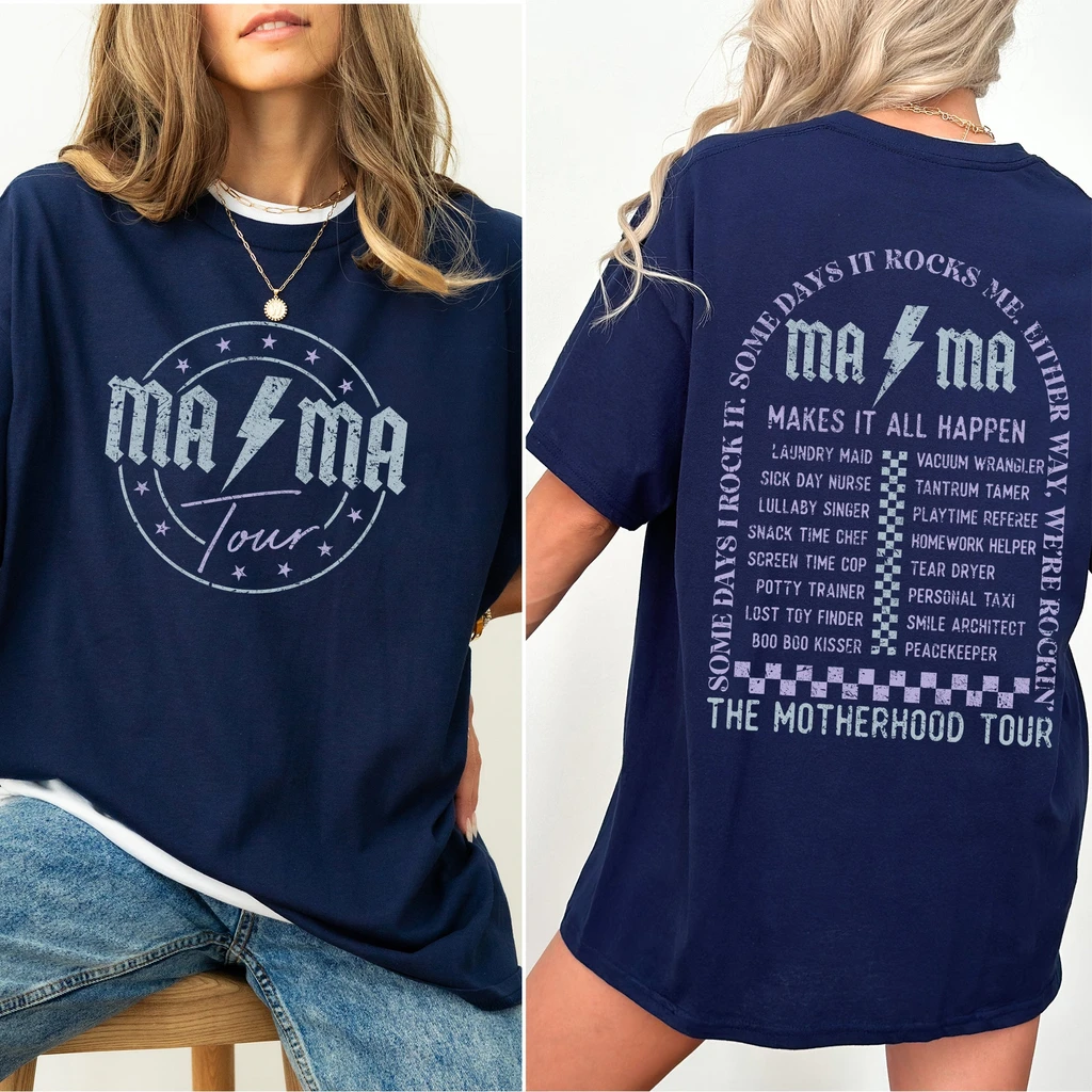 Refinery Number One Mama Rock Tour Shirt, Comfort Colors Tshirt, Mom Life, Concert Tee, Rock and Roll, Motherhood World Tour, Music Lover Tee, Tired as a Mother, Funny Mothers Gift Tee