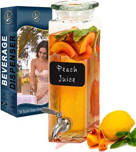 Le'raze Decor Glass Drink Dispenser For Parties