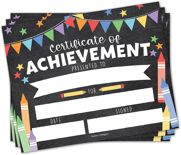 Hadley Designs Kids Certificate of Achievement