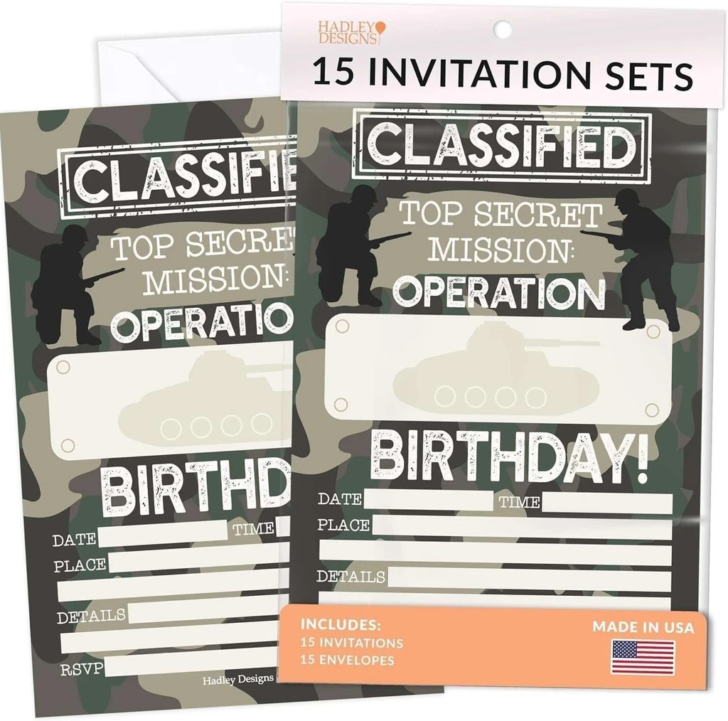 Hadley Designs Birthday Invitations With Envelopes | Party Supplies