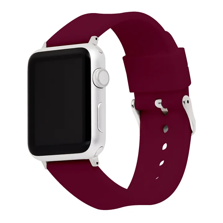 Speidel Silicone Replacement Watchband For The Apple Watch® - Silver Buckle