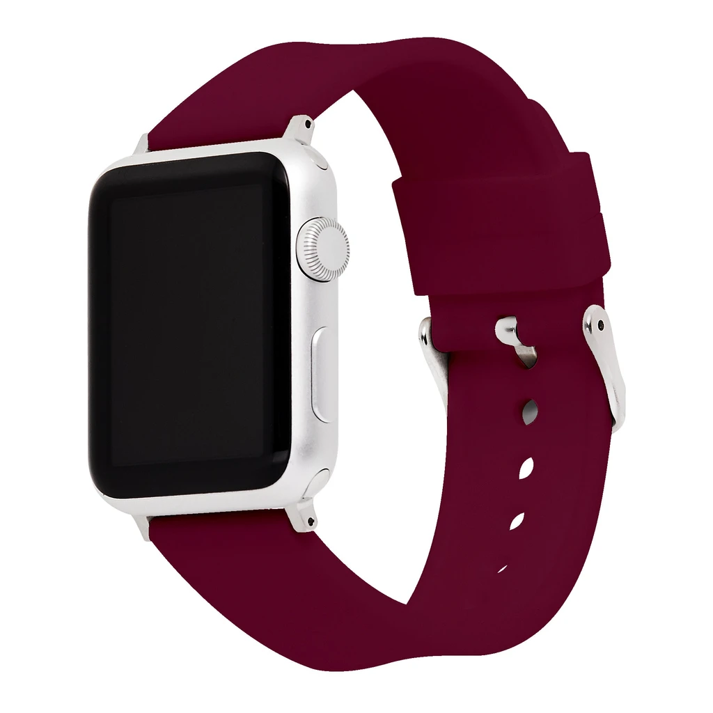 Speidel Silicone Replacement Watchband For The Apple Watch® - Silver Buckle