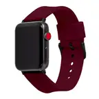 Silicone Replacement Watchband For The Apple Watch® - Black Buckle