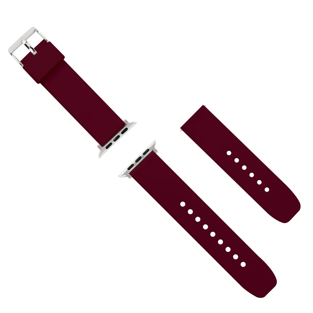 Speidel Silicone Replacement Watchband For The Apple Watch® - Silver Buckle