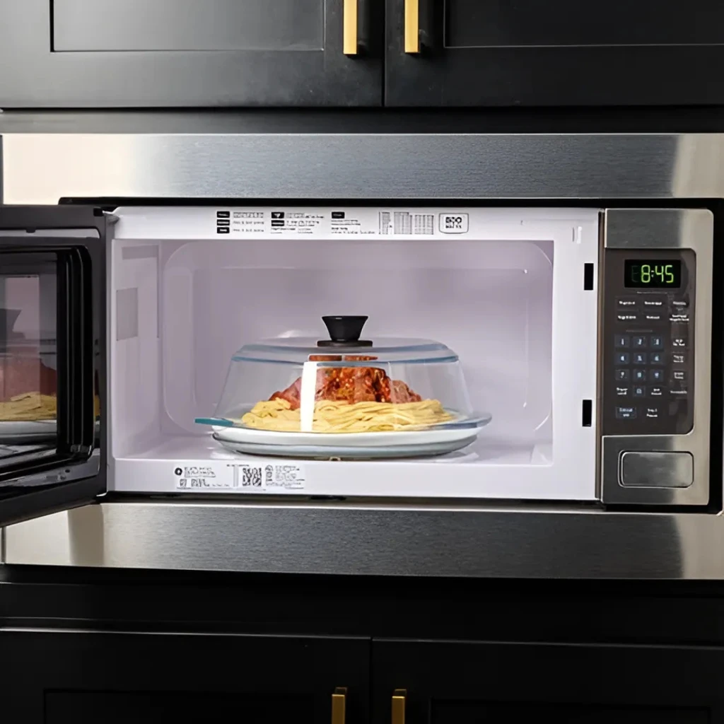 Le'raze Decor Tall Glass Microwave Splatter Cover For Food