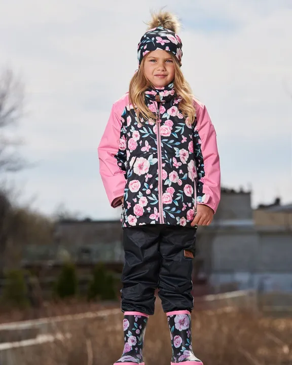Deux par Deux 3-In-1 Mid-Season Outerwear Set With Printed Jacket