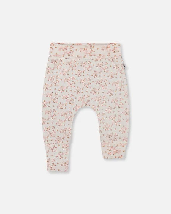 Deux par Deux Organic Cotton Pointelle Evolutive Pant Printed