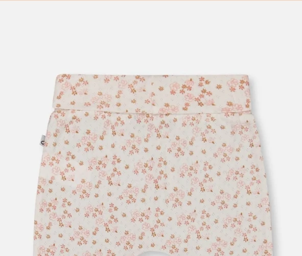 Deux par Deux Organic Cotton Pointelle Evolutive Pant Printed