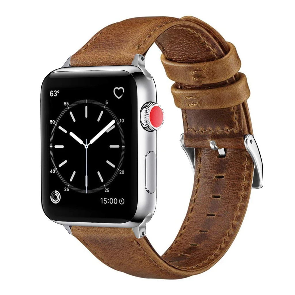 Speidel Genuine Luxury Leather Band Compatible For Use With The Apple Watch