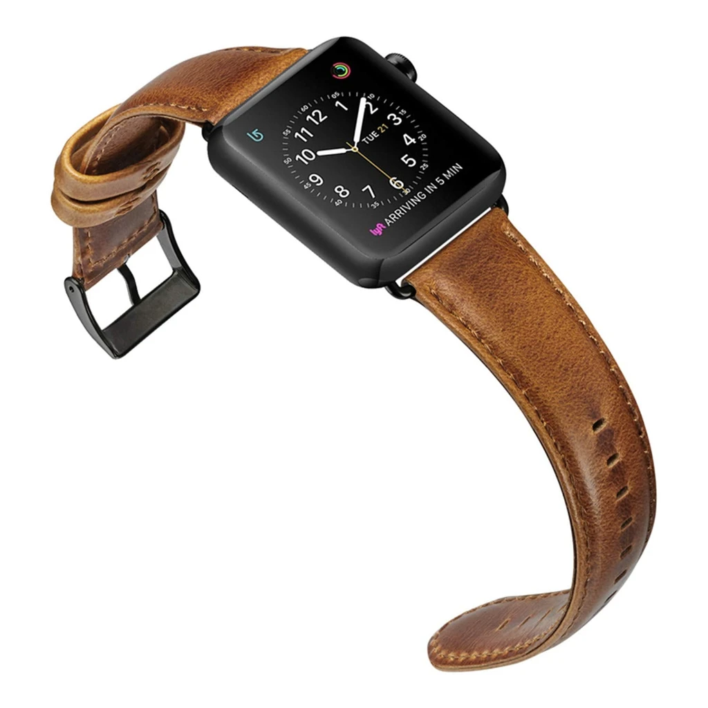 Speidel Genuine Luxury Leather Band Compatible For Use With The Apple Watch