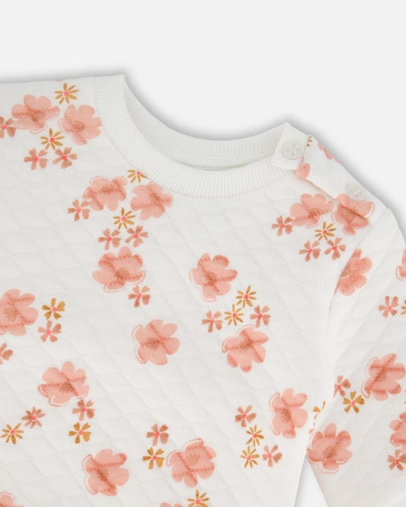 Deux par Deux Printed Quilted Top And Pant Set