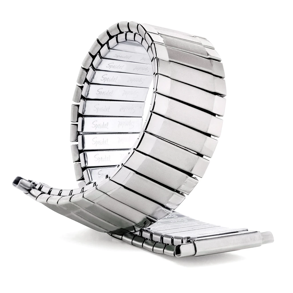 Speidel Men's Twist-O-Flex 24-30MM Adjustable End Bands - Straight End