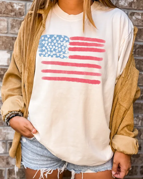 Refinery Number One Retro America Shirt, American Flag, 4th of July Shirt, Fourth of July, Patriotic USA Gift, Women's Graphic Tee, Comfort Colors, USA Shirt
