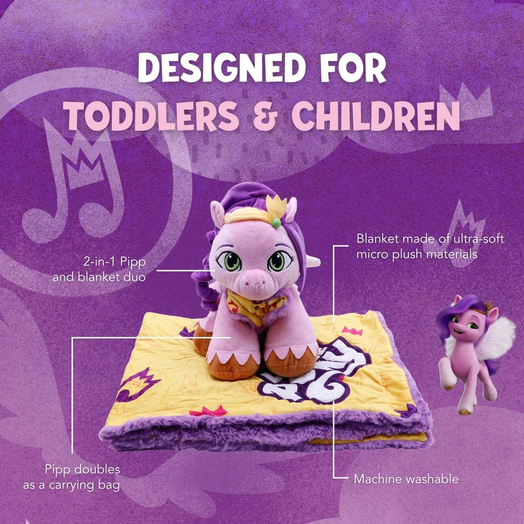 Snugible Hasbro My Little Pony Pipp Petals Blankie Bestie