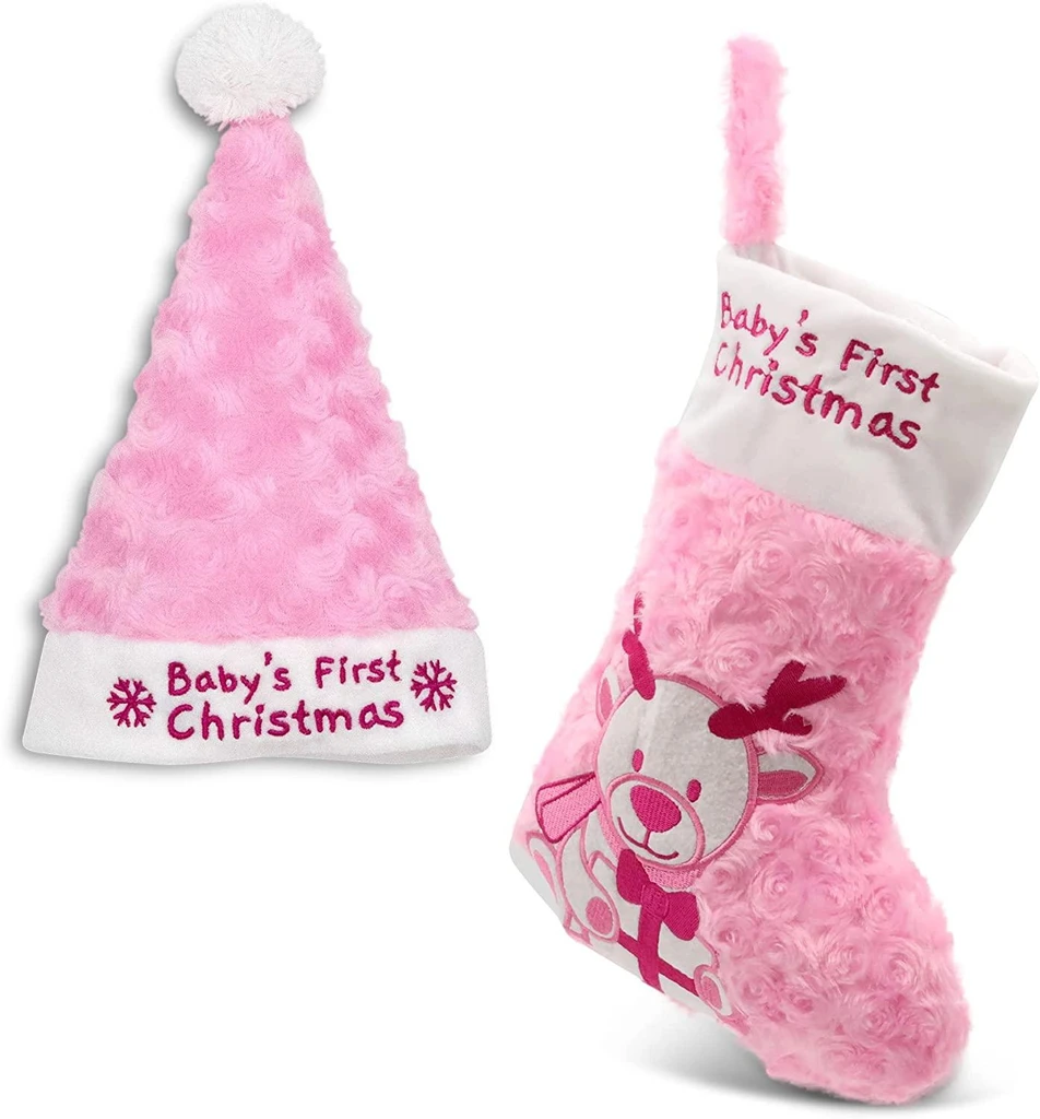 Snugible Babys First Christmas Stocking And Hat Set