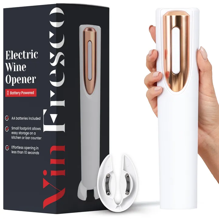 Vin Fresco Battery Powered Electric Wine Bottle Opener With Foil Cutter
