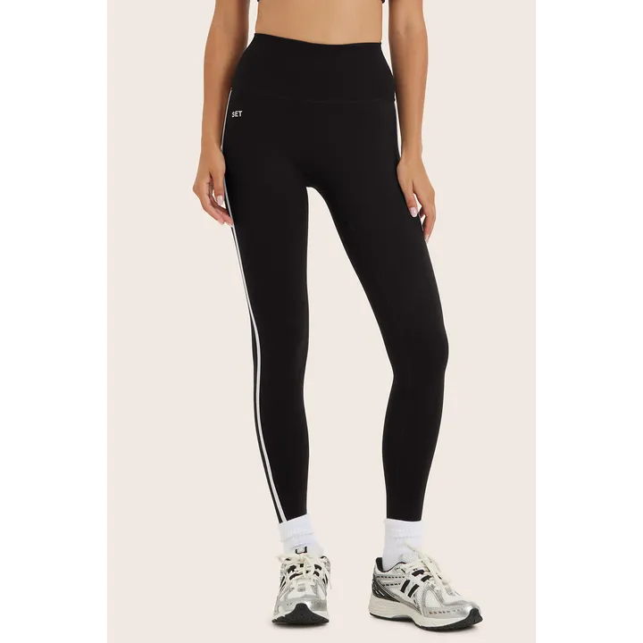 Set Active (Bloopers) Sporty High-Rise Stripe Leggings