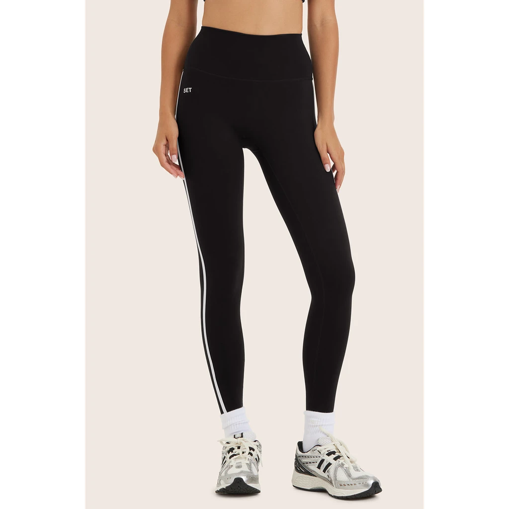 Set Active (Bloopers) Sporty High-Rise Stripe Leggings