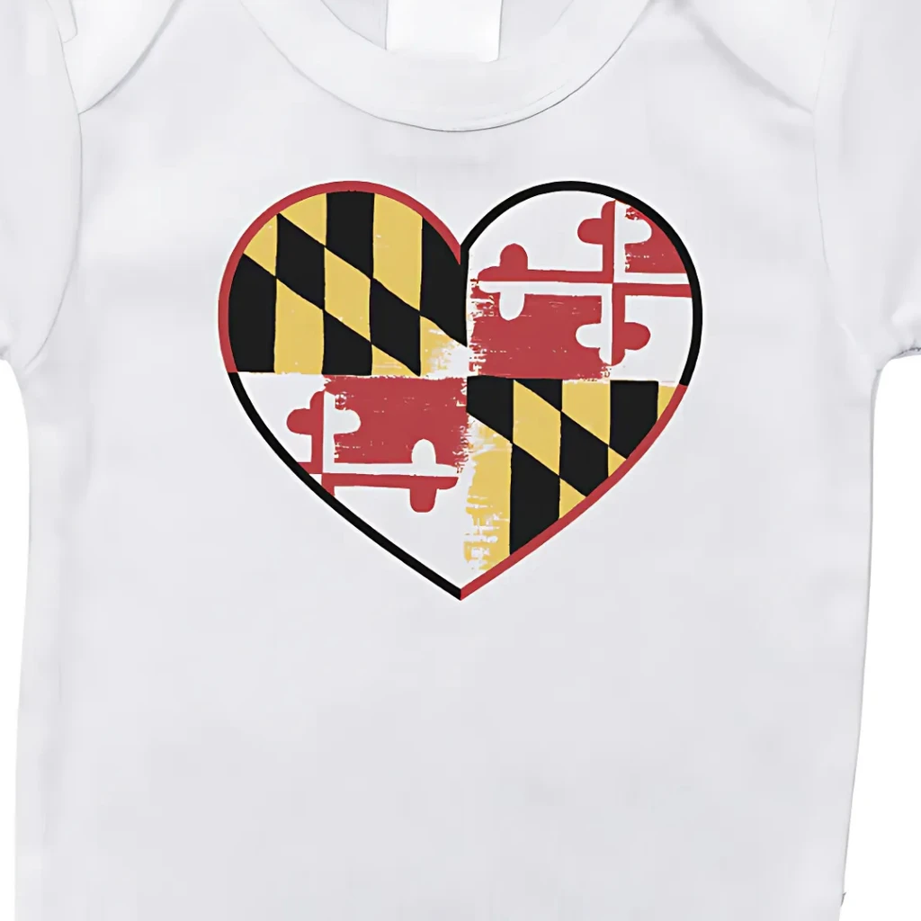 Little Hometown Maryland Baby Onesie