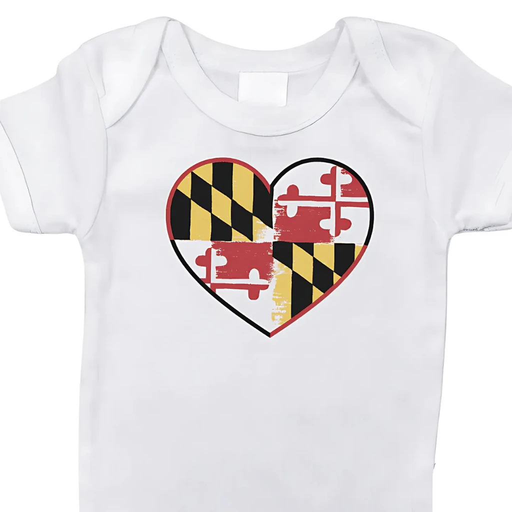 Little Hometown Maryland Baby Onesie