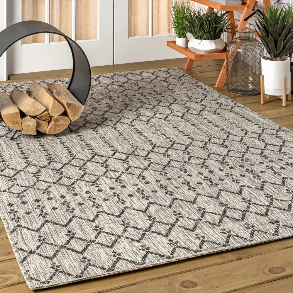 JONATHAN Y Ourika Moroccan Geometric Textured Weave Area Rug - Rectangle