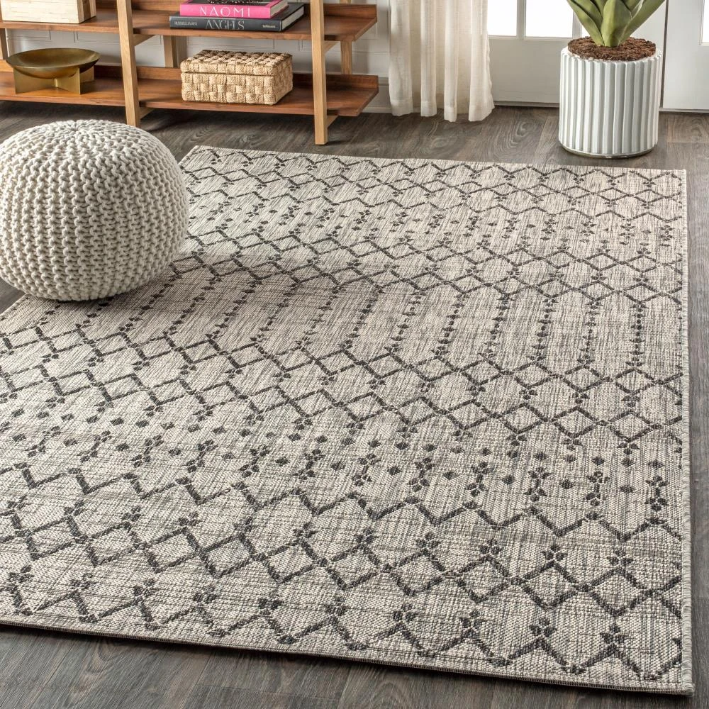 JONATHAN Y Ourika Moroccan Geometric Textured Weave Area Rug - Rectangle